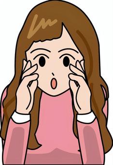ささやく女性 ささやく女性 秘密,お話,ささやく,手,添える,若い,女性,ロング,スレンダー,茶髪のイラスト素材