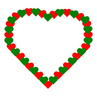 小さなハートでできたハートフレーム_赤紫 ハート,love,背景,フレーム,メッセージ,背景透明,カード,クリスマスカラー,クリスマス,気持ちのイラスト素材