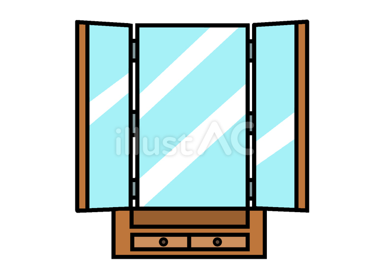 鏡台 鏡台,化粧用具,家具のイラスト素材