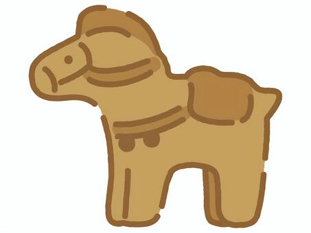 パステルカラー埴輪馬 埴輪馬,埴輪,古墳,古墳時代,考古学,馬,動物,午年,2026年,歴史のイラスト素材
