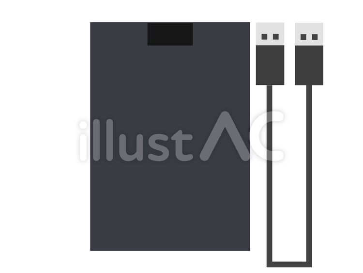 外付けSSD　イラスト　アイコン　素材 ssd,外付け,外付けssdのイラスト素材