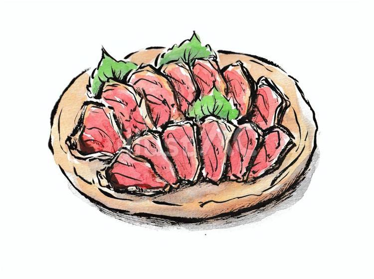 薬味を合わせてさっぱりと　鰹のたたき 鰹,たたき,食べ物のイラスト素材