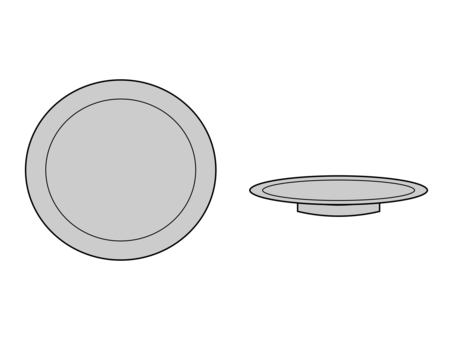 皿＿正面＿側面3 皿,お皿,食器,丸皿,プレート,取り皿,容器,器,正面,側面のイラスト素材