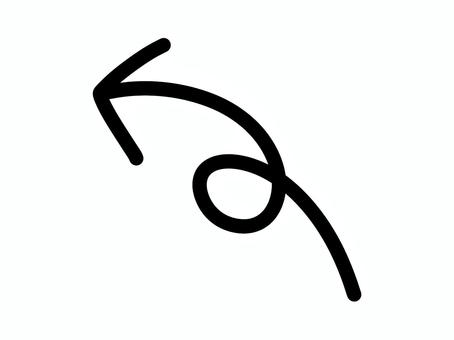 黒色の矢印6 矢印,やじるし,矢じるし,手書き,線画,ライン,アイコン,セット,プレゼン,資料のイラスト素材