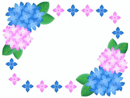 紫陽花フレーム 2 紫陽花フレーム 2 紫陽花,植物,梅雨のイラスト素材