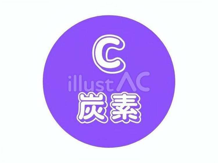 炭素 元素記号,原子,周期表のイラスト素材