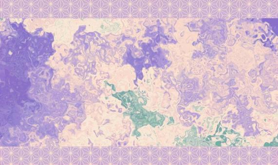 マーブル和柄のパステルパープル背景 マーブル,背景,流体,リキッド,和柄,麻の葉,パターン,紫,パープル,ピンクのイラスト素材