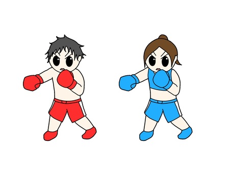 ボクシング ボクシング,スポーツ,運動,格闘技,男女のイラスト素材