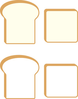 Illustration, food, plain bread, slice, 