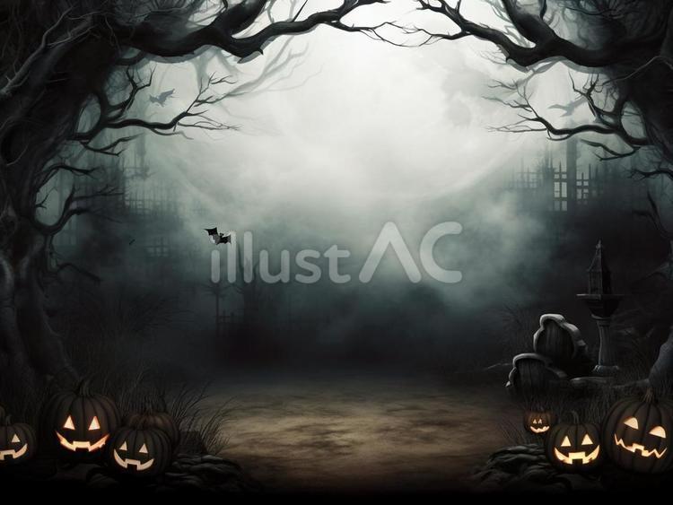 ハロウィンをイメージした背景 ハロウィン,背景,手紙のイラスト素材