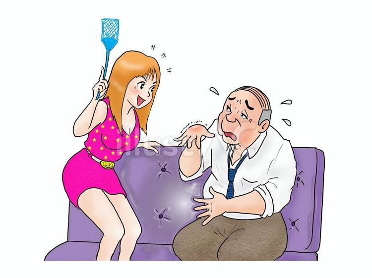 はっはぁ～、簡単に触らせないよ！ 人物,大人,女性のイラスト素材