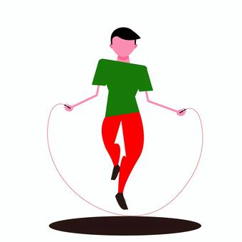 なわとび 009 なわとび,運動,トレーニング,エクササイズ,ジャンプ,男性,スポーツ,フィットネス,ロープ,アウトドアのイラスト素材