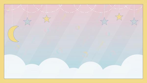 ゆめかわ背景ピンクブルーグラデ 背景,壁紙,ゆめかわ,メルヘン,ファンタジー,可愛い,ラブリー,星,月,グラデのイラスト素材