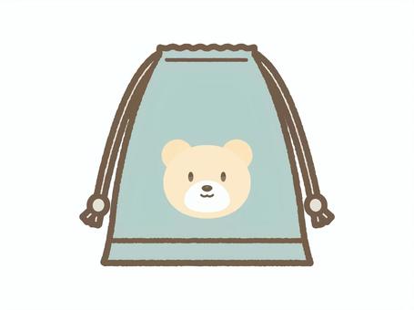 体操服袋のイラスト｜学校の持ち物 体操服袋,体操服,体操着,巾着袋,巾着,学校,授業,新学期,持ち物,道具のイラスト素材