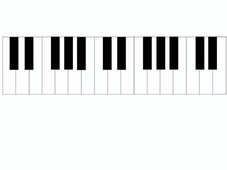 ピアノの鍵盤　２オクターブ ピアノ,鍵盤ハーモニカ,鍵盤,エレクトーン,２オクターブ,楽器のイラスト素材