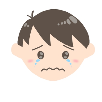 Illustration, crying face, boy, sad, 