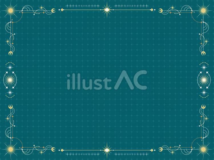 星　フレーム背景160 飾り枠,枠,フレームのイラスト素材