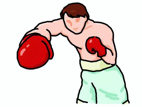 0022 ボクシング ボクシング,パンチ,格闘技,スポーツ,手描き,上半身のイラスト素材