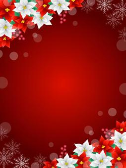 冬、ポインセチアのフレーム、背景27 クリスマス,ポインセチア,花,冬,フレーム,背景,水彩,手描き,キラキラ,壁紙のイラスト素材
