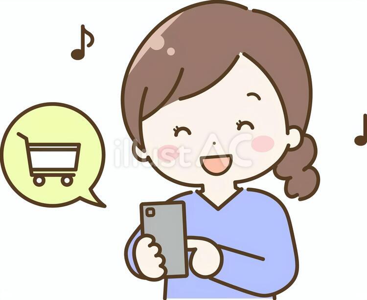 ネットショッピングをする女性イラスト - No: 27433838｜無料イラスト・フリー素材なら「イラストAC」