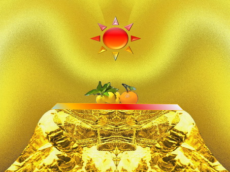 金のコタツ コタツ,冬,暖房,金,キラキラ,ゴールド,黄金,柑橘類,みかん,ユズのイラスト素材