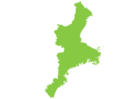 地図／三重県 三重県,地図,マップ,形,伊勢湾,賢島,答志島,菅島,間崎島,渡鹿野島のイラスト素材