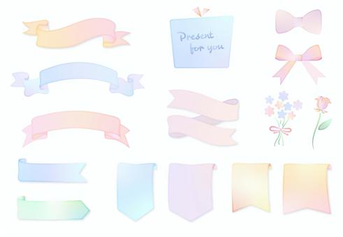 Watercolor ribbon and ribbon frameset, ribbon, frame, banner, JPG, PNG and AI