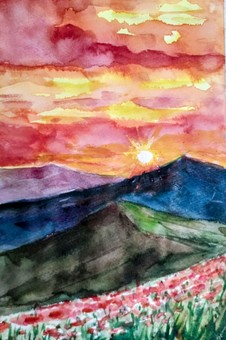夕日 夕日,日没,西の空,赤く染まる,太陽,夕焼けのイラスト素材
