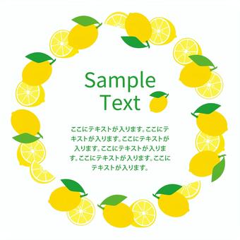 Lemon wreath-style frame material, JPG, PNG and EPS Lemon wreath-style frame material, lemon, frame, round shape, JPG, PNG and EPS