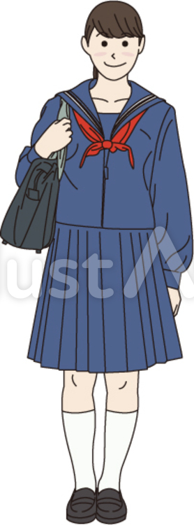 学生5 人物,じんぶつ,人のイラスト素材