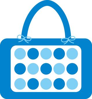 青痛バ 推し活,推し,カバン,アイドル,ファン,オタク,リボン,可愛い,青のイラスト素材