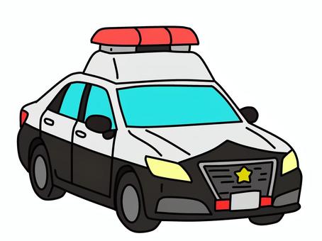 パトカーです パトカー,警察,警察車両,サイレン,赤色灯,緊急車両,交番,防犯,治安,セダンのイラスト素材