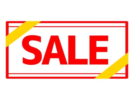 SALEのアイコン　バナー　クーポン券 sale,セール,バーゲンセール,タイムセール,値引き,安売り,特売,特価,アイコン,シンプルのイラスト素材