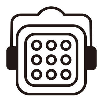 アウトドアキャンプランタン線画アイコン6 led,ランタン,防災,キャンプ,アウトドア,線画,アイコン,スクエアライト,懐中電灯,照明のイラスト素材