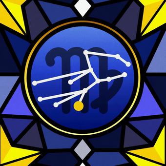 シームレスなモザイク　乙女座　ｐ おとめ座,乙女座,星占い,ホロスコープ,占星術,12星座,宇宙,天体,天文,ギリシャ神話のイラスト素材