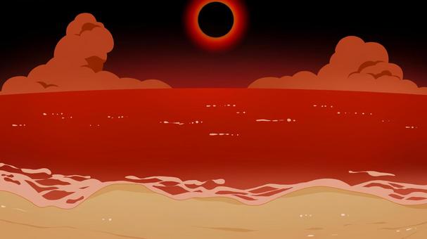 ビーチ:異変【背景】