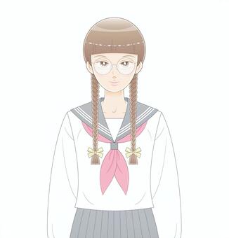 Illustration, female, school uniform, illustration, JPG and PNG