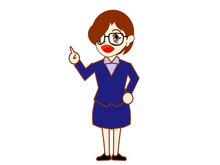 Illustration, female, finger pointing, pointing out, JPG and PNG