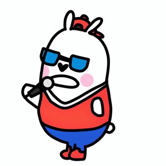 インタビューするうさぎ インタビューするうさぎ インタビュー,質問,喋る,話す,会話,うさぎ,動物,シンプル,かわいい,ポップのイラスト素材