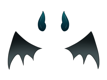 悪魔の角と羽 悪魔の角と羽 悪魔,角,羽,デビル,仮装,ハロウィン,小物のイラスト素材