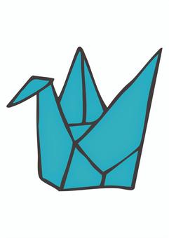 NY_C17_つる おりづる,おりがみ,縁起物,日本,イラスト素材,てがきのイラスト素材