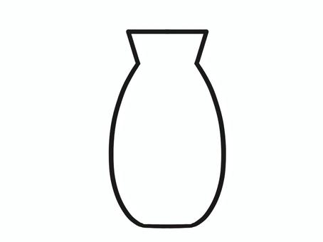 白い花瓶のイラスト 生活,花瓶,陶器,置き物,オブジェのイラスト素材