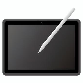 タブレットとタッチペン タブレットとタッチペン タブレット,タッチペン,パソコン,電子機器,精密機器,端末,画面,シンプル,ベクター,モバイルのイラスト素材