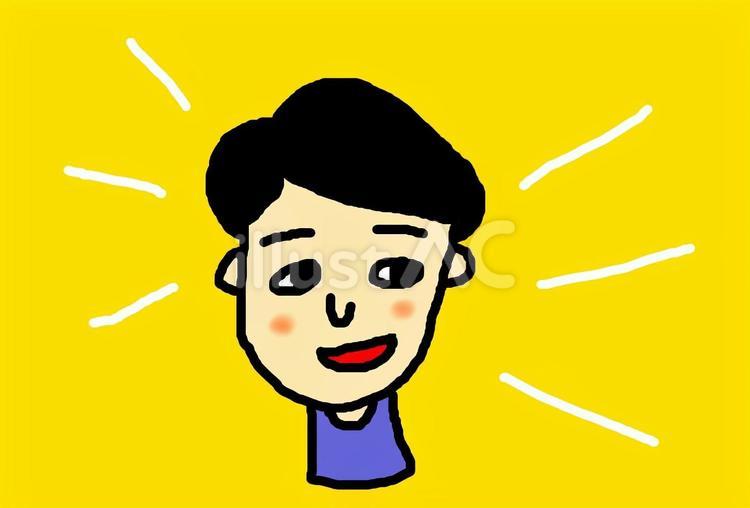 笑顔がまぶしい男の人 男性,笑顔,まぶしいのイラスト素材