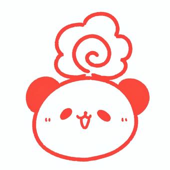 パンダの赤ペンはなまる パンダ,動物,はなまる,テスト,試験,学校,赤,赤ペン,にっこり,キャラのイラスト素材