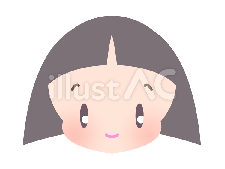 女の子-微笑む20180907 女の子,顔,微笑むのイラスト素材