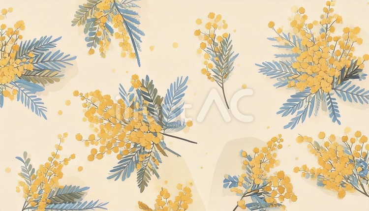 ミモザ 花,植物,花びらのイラスト素材