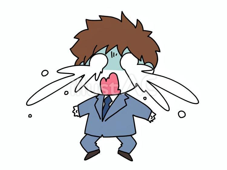 号泣するサラリーマンイラスト - No: 24761099｜無料イラスト・フリー素材なら「イラストAC」