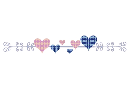 Illustration, heart, pink, blue, JPG and PNG