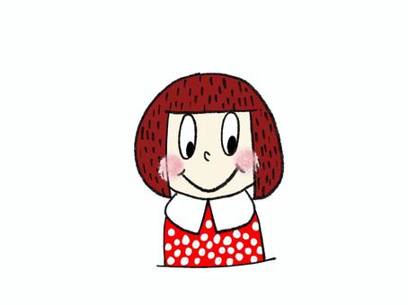 Illustration, bobbed, পোলকা ডট, সবুজ, 